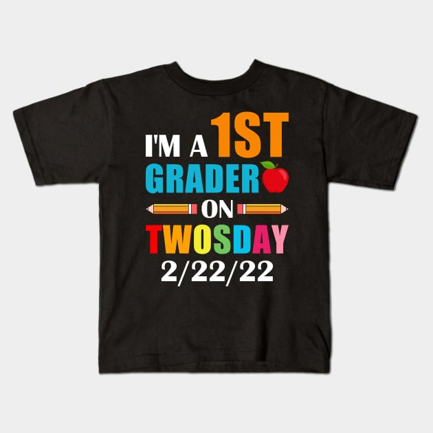 boys kids 1st Grader On Twosday 2 22 22 Kids T-Shirt by loveshop